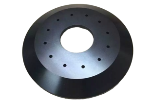 Black anodized aluminum part