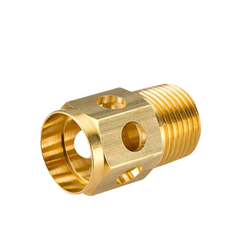 Customize Precision CNC Lathe Turning Threaded Hex Brass stainless steel Connectors Pipe Fittings