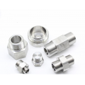 Customize Precision CNC Lathe Turning Threaded Hex Brass stainless steel Connectors Pipe Fittings